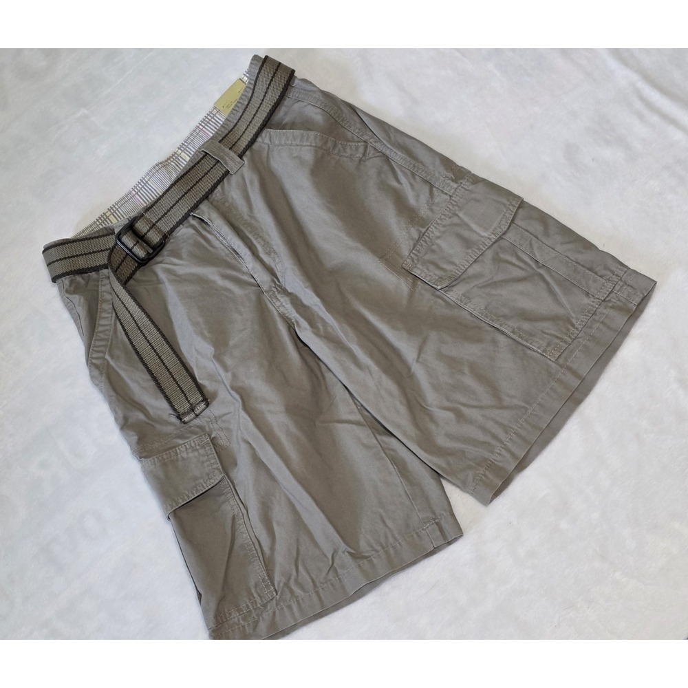 North Crest Classic Mens Size 30 NWT $49.99 100% Cotton Tan Chino Cargo Shorts